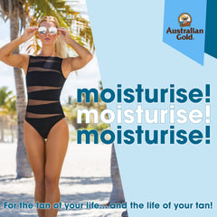 Australian Gold Hemp Nation Agave Lime Tan Extender pour shot—easy, even application.