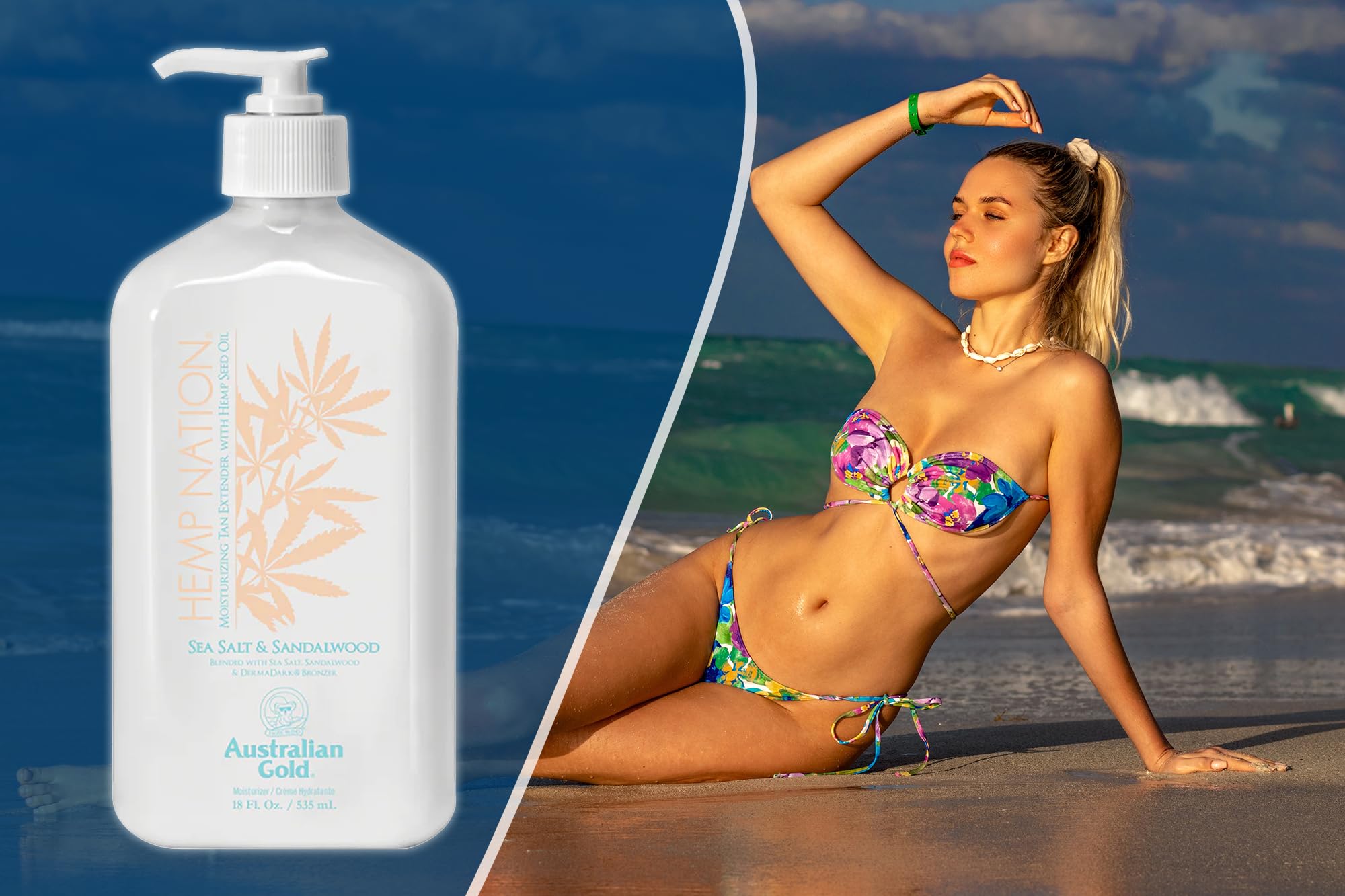Australian Gold Hemp Nation cream texture demonstrates rich, non-greasy hydration for post-shower skin.