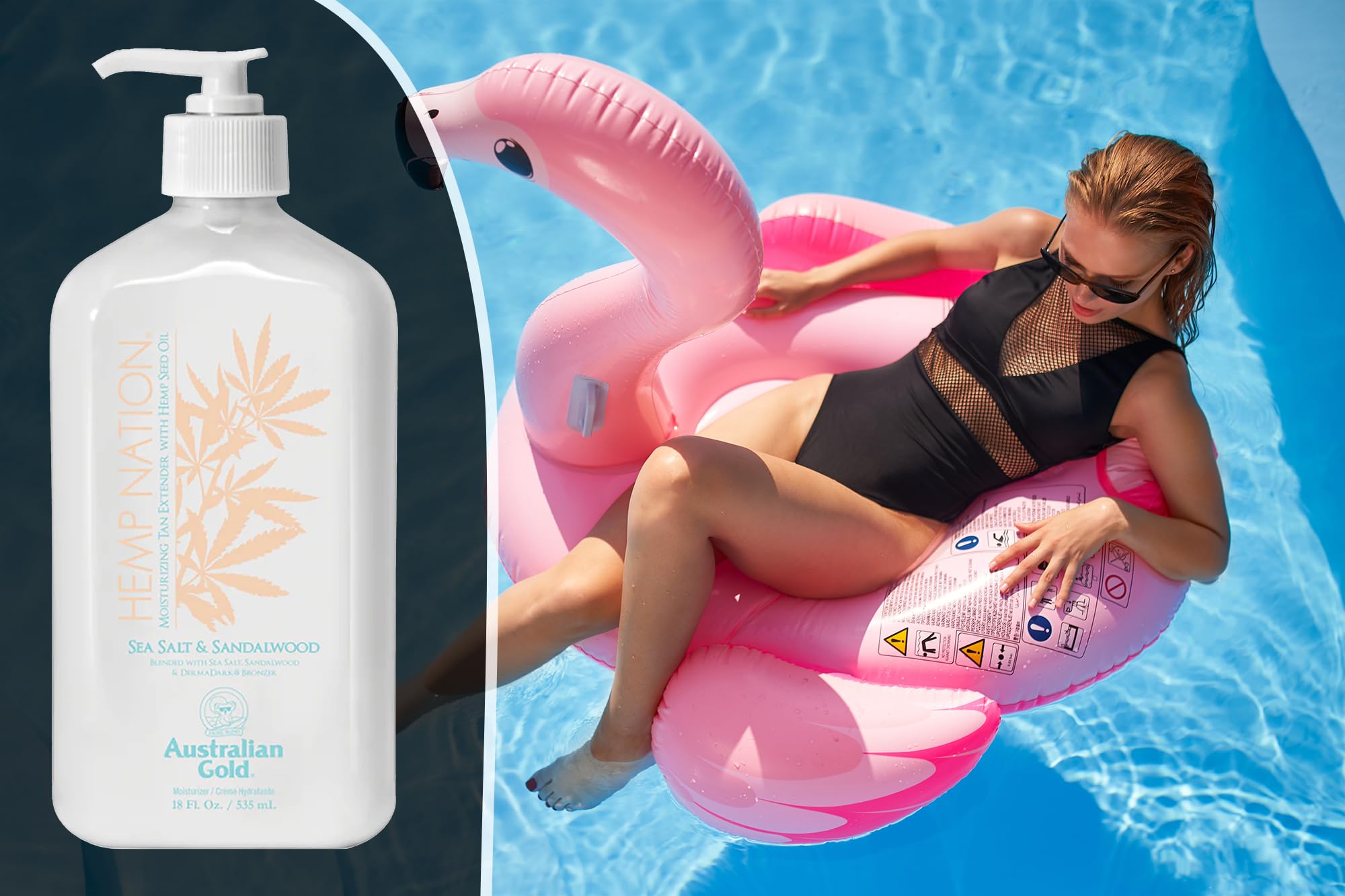 Australian Gold Hemp Nation swirl on skin illustrates smooth blend and quick absorption.