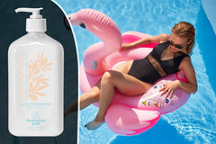 Australian Gold Hemp Nation swirl on skin illustrates smooth blend and quick absorption.