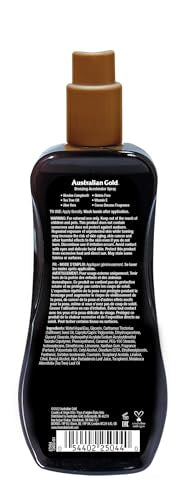 Australian Gold instant bronzer glow provides immediate color during tanning