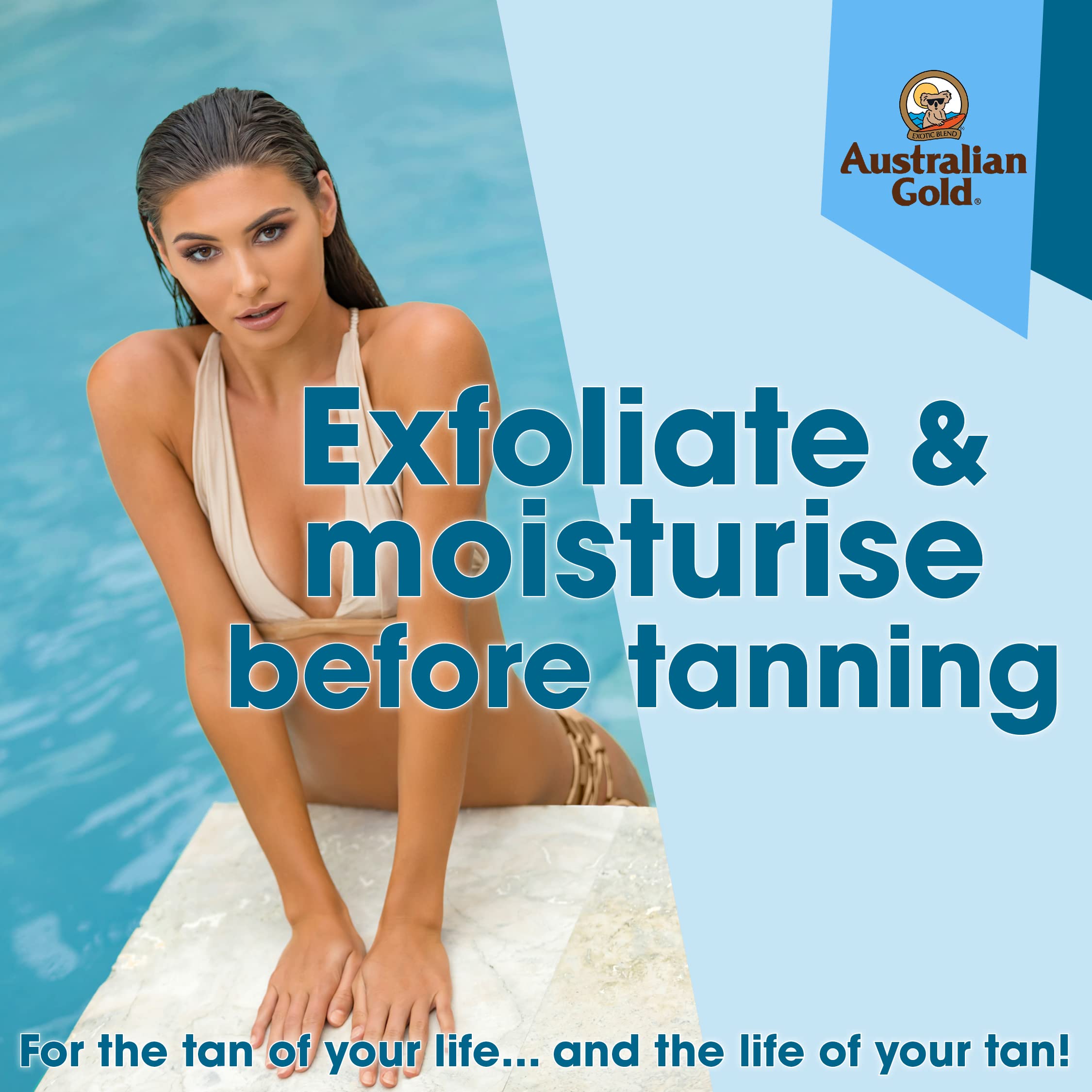 Australian Gold Sinfully Black application scene with smooth lotion for even coverage