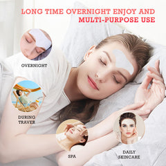 Auteek Forehead Wrinkle Patches with collagen highlight nourishing ingredients for gentle skin care.