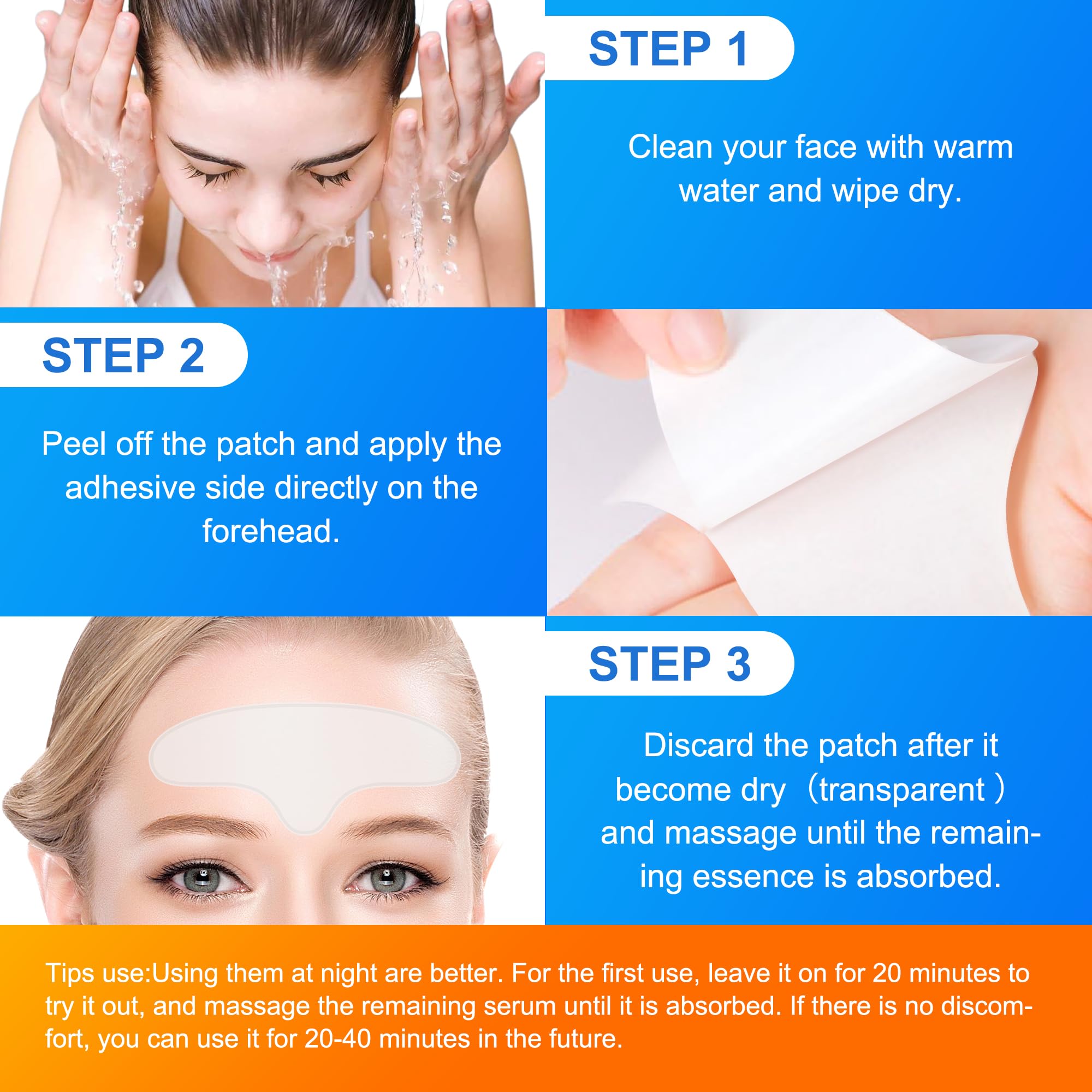 Auteek Forehead Wrinkle Patches jelly texture offers comfortable wear and gentle adhesion.