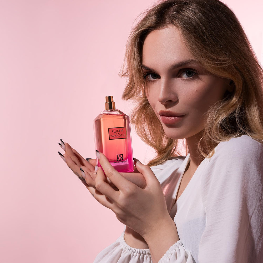 Authenteque Queen of Paradise cap spray demonstrates easy application