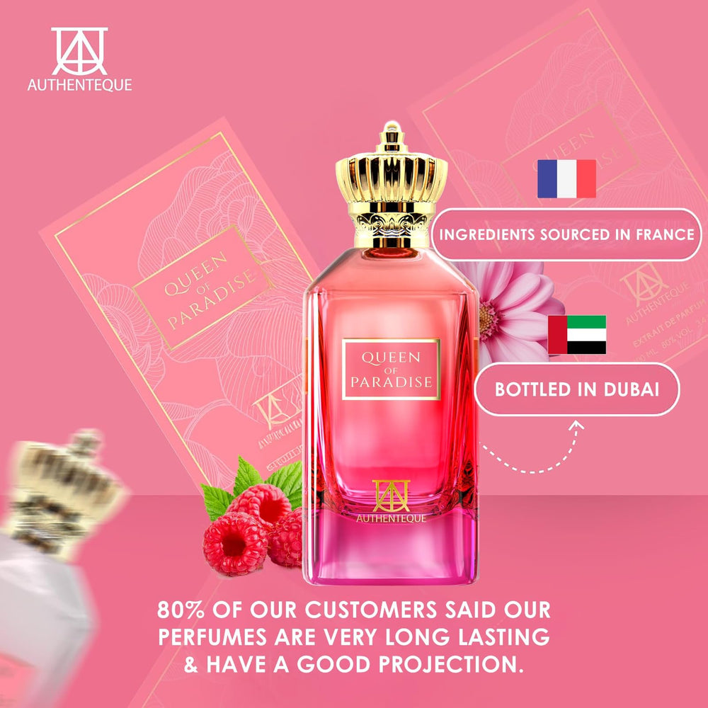Authenteque Queen of Paradise wrist-application shows soft, lasting scent on skin