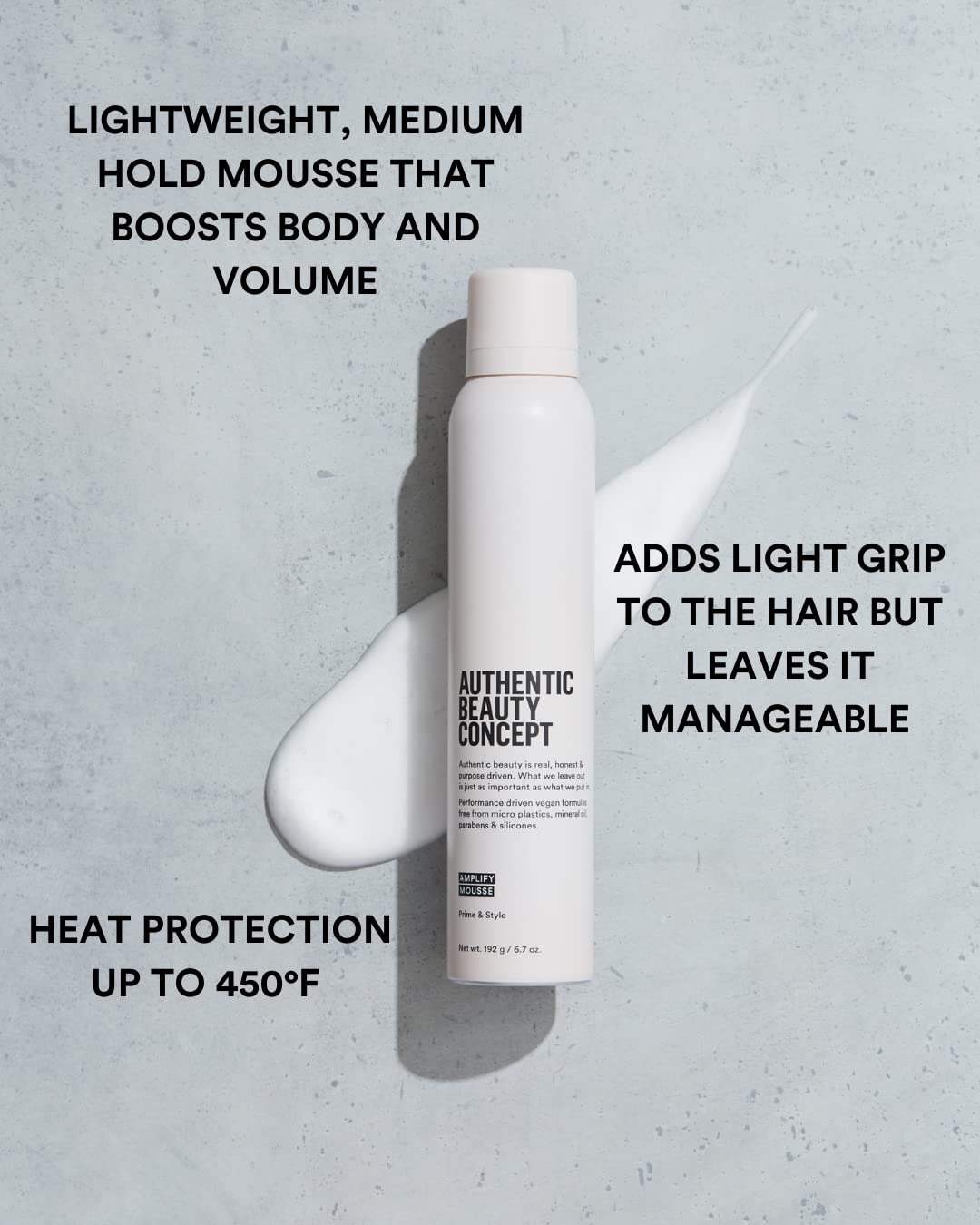 Amplify Mousse foam dispenser for quick styling