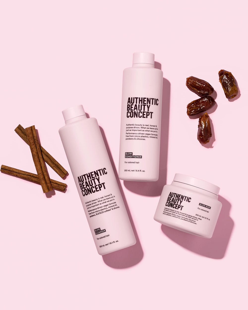 Authentic Beauty Concept Glow Cleanser after-use glow demonstrates radiant, healthy-looking color.
