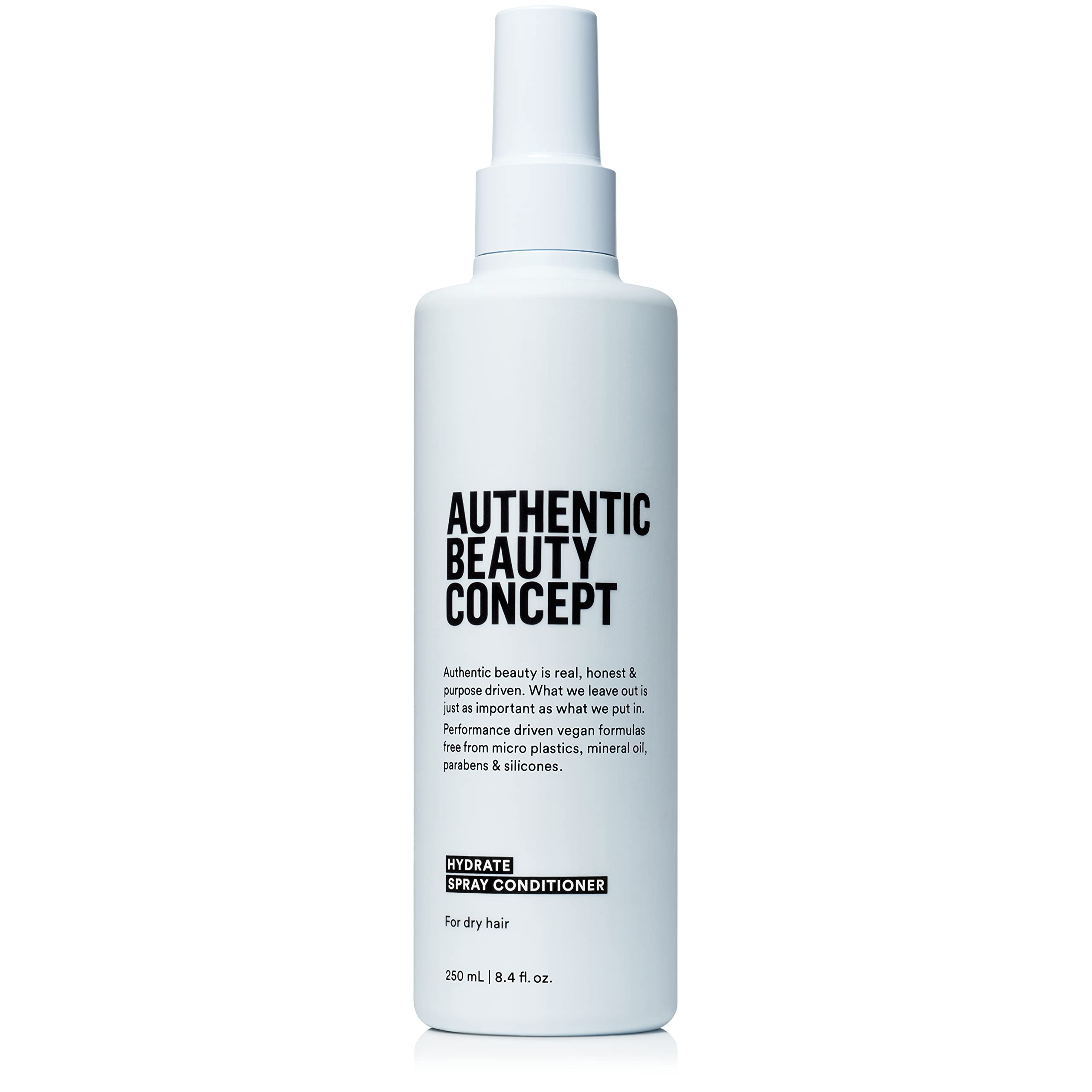Authentic Beauty Concept Hydrate Spray Conditioner bottle — lightweight moisture for everyday hair.