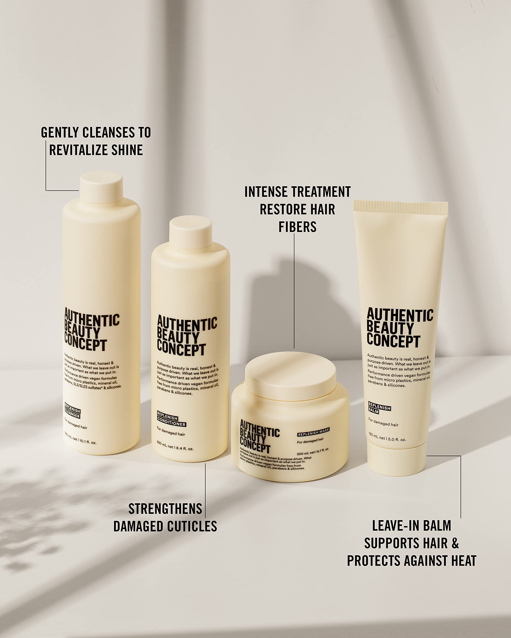 Replenish Cleanser being poured, demonstrating easy application