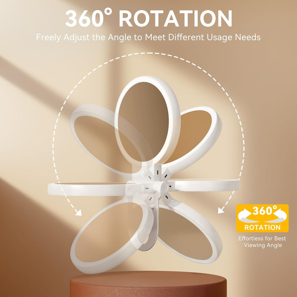 Auxmir desktop, handheld, wall or hanging setup for flexible use.