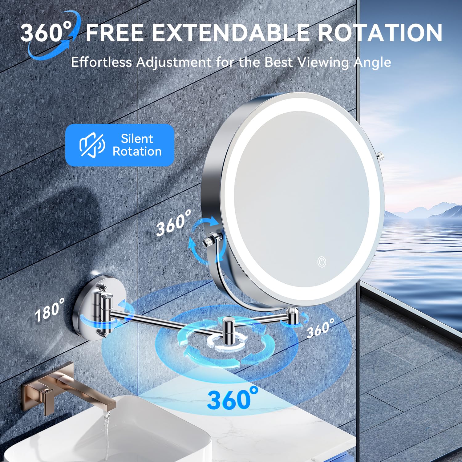 Auxmir dimmable touch control with memory recalls last brightness setting.