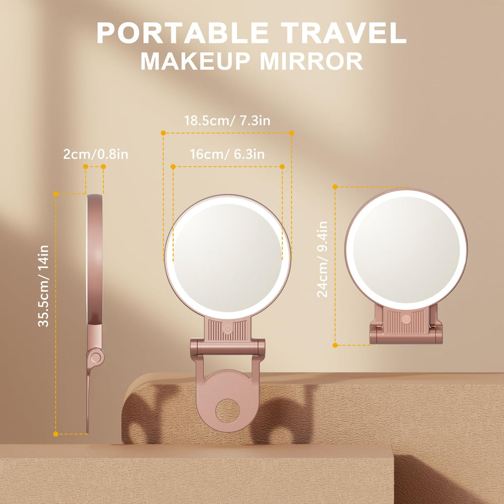 Auxmir double-sided makeup mirror with light for daily routines