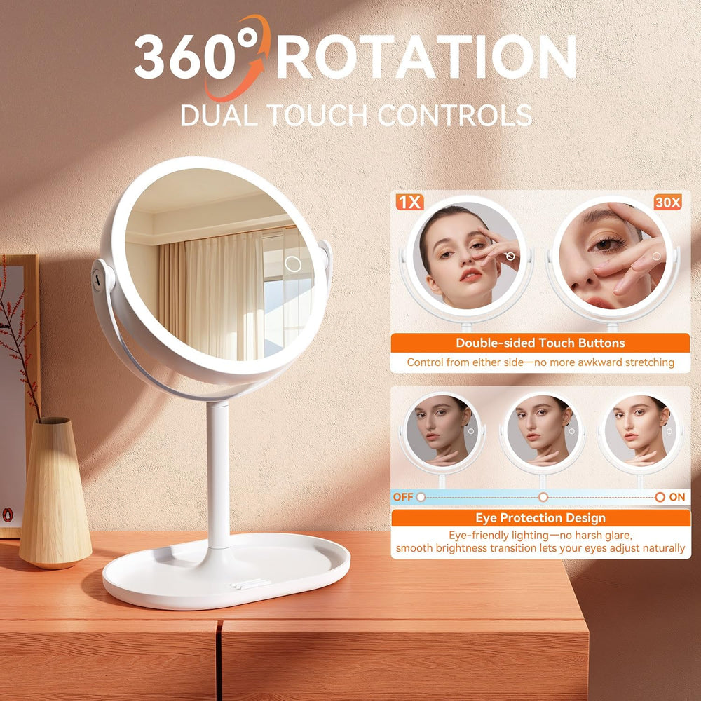 Auxmir dimmable soft light for comfortable makeup application in any room
