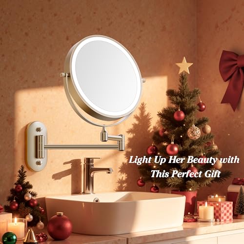 Auxmir rechargeable Type-C battery powered mirror for cord free use