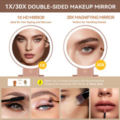 Auxmir rose-gold vanity mirror with 72 LED lights