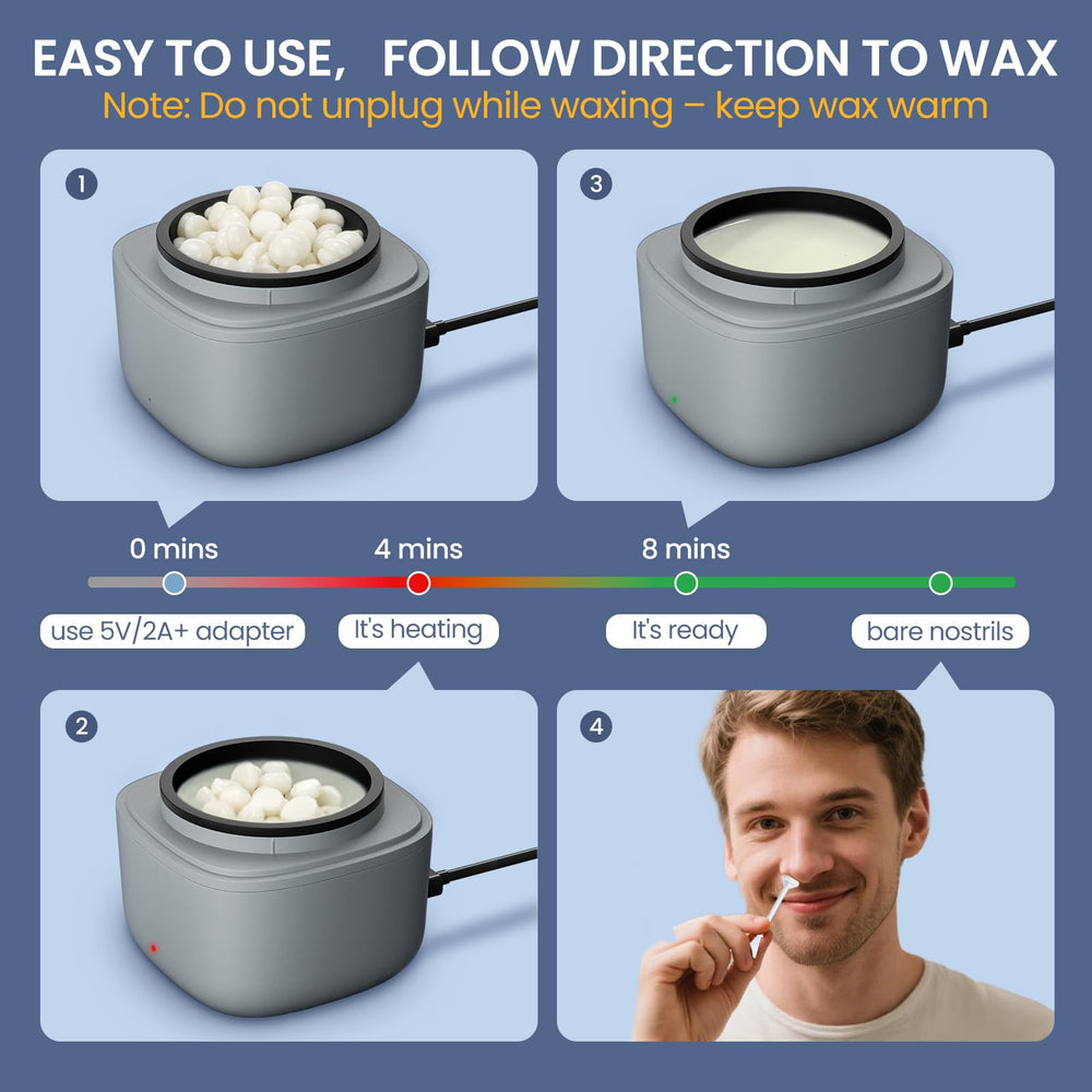 AUZEAL Nose Wax Kit 10g wax beans ready in minutes
