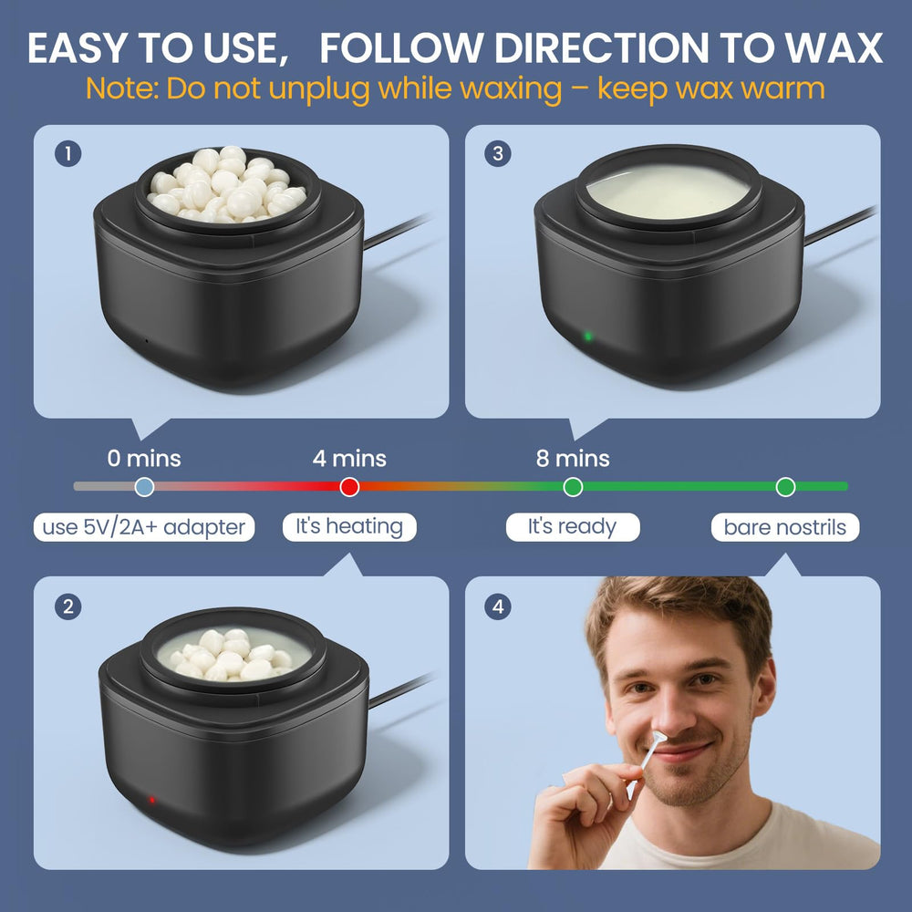 AUZEAL Nose Wax Kit wax beans display with 100g supply ready for use.
