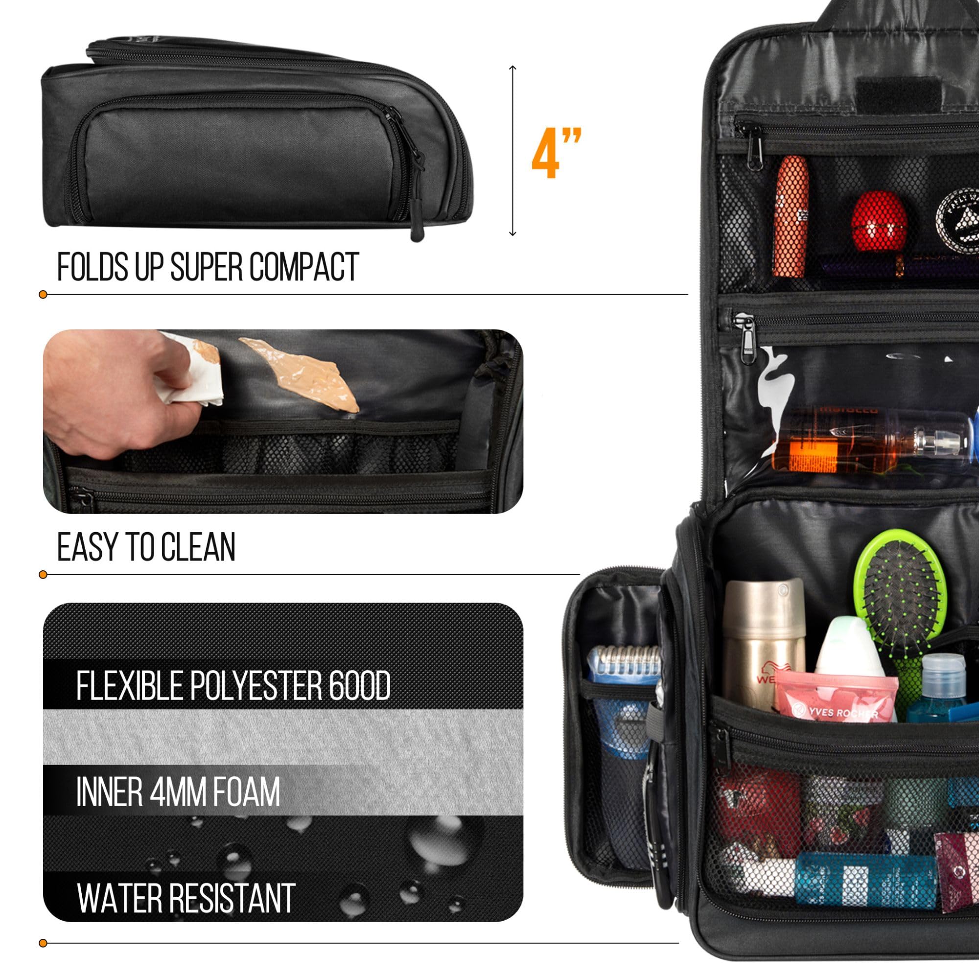 AvaJex 19 compartments with dividers keep bottles and brushes neatly separated.