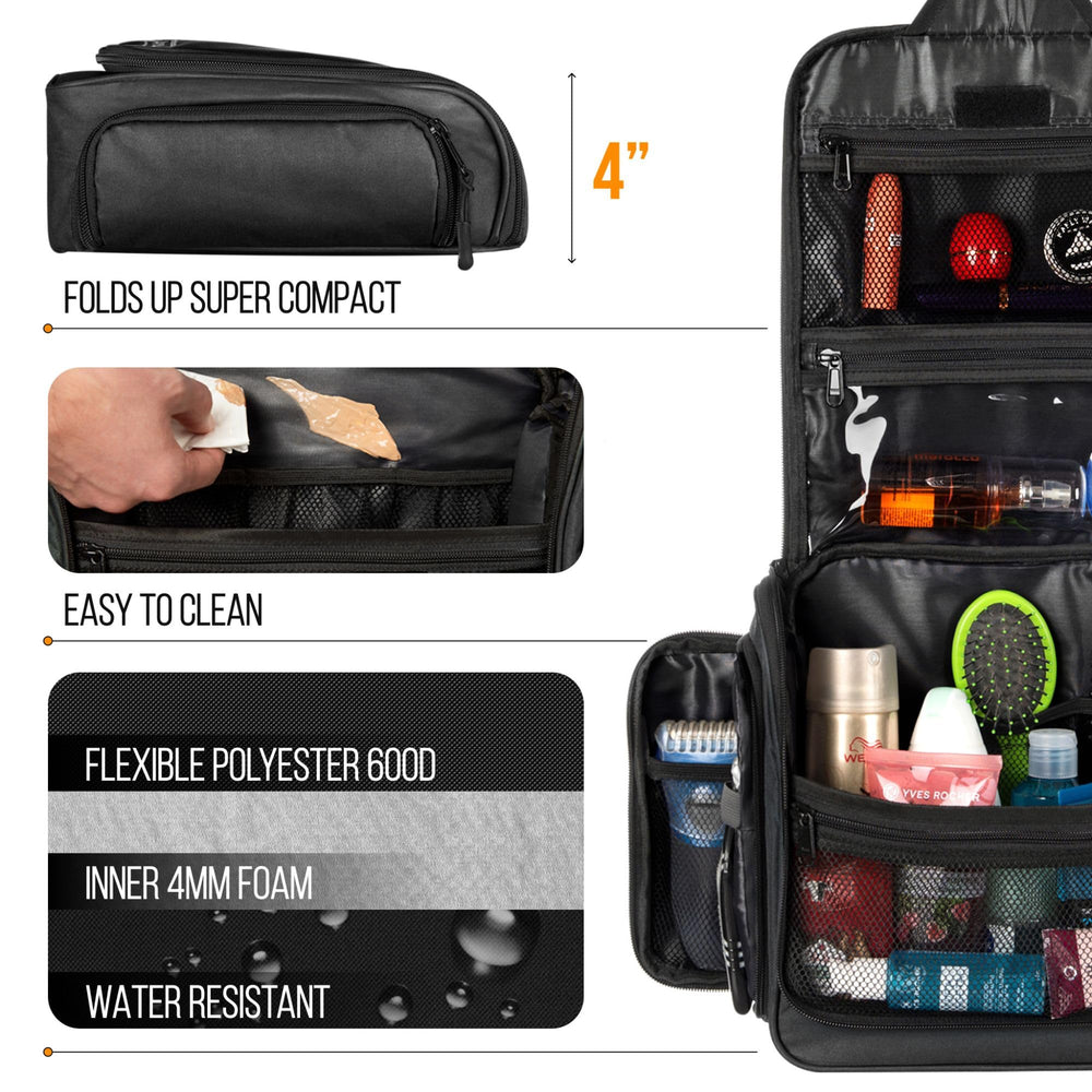 AvaJex 19 compartments with dividers keep bottles and brushes neatly separated.