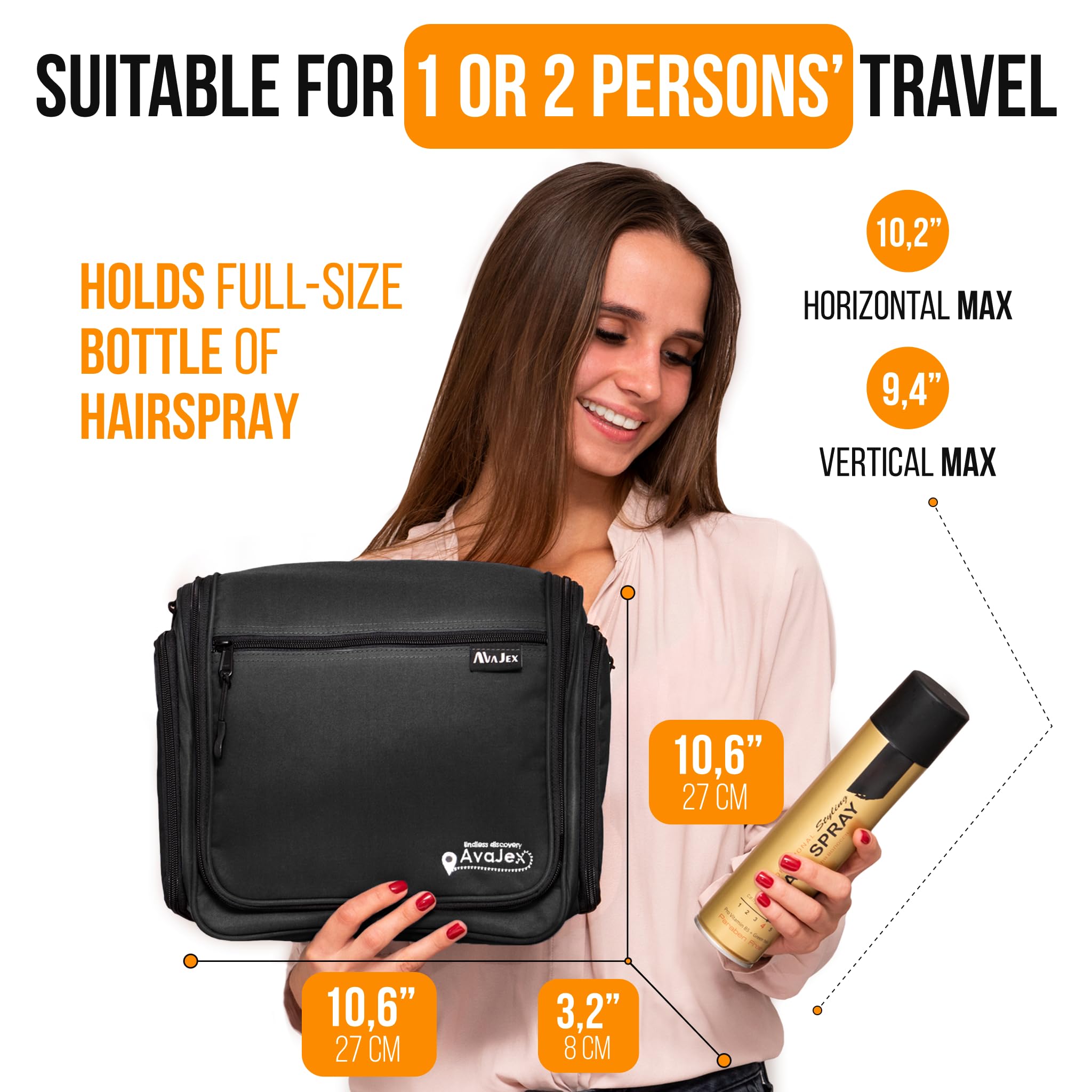 AvaJex durable zippers with double stitching ensure long-lasting use.
