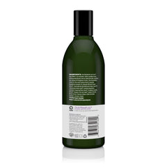 Avalon Organics lavender petals image suggests soothing aromatherapy during shower