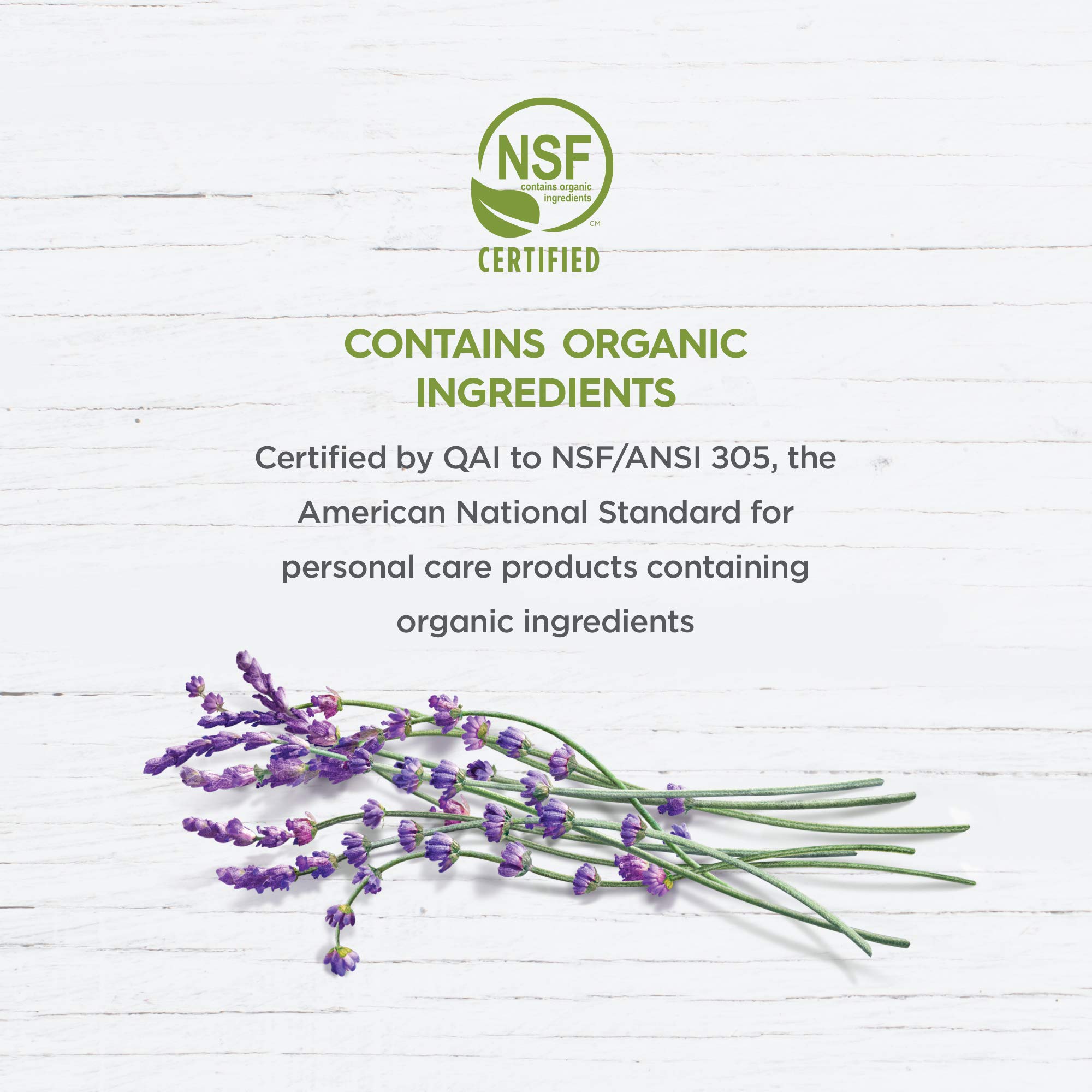 Avalon Organics Revitalizing Lavender quinoa protein detail suggests nourishment for dryness