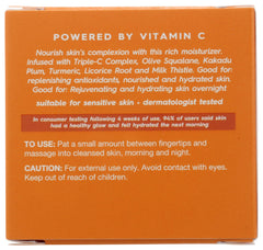 Avalon Organics cream being spread shows soothing nightly application for calm skin