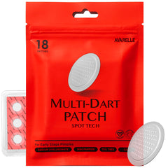 AVARELLE multi-dart patch close-up showing cone-tip microneedles for targeted delivery