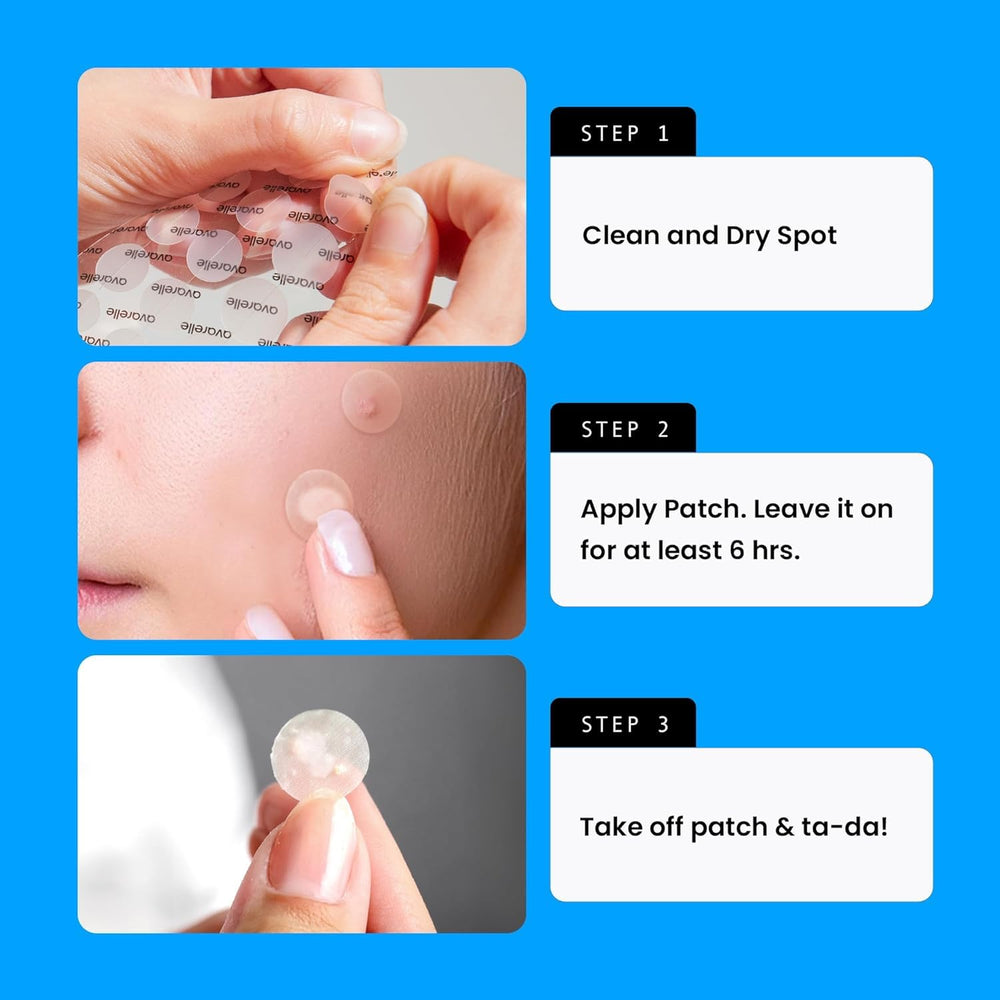 AVARELLE pimple patch with Cica soothes the skin around blemishes.