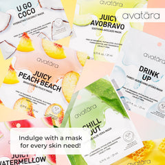Avatara All-Stars 8-Pack Brightening Peach Mask for radiant complexion
