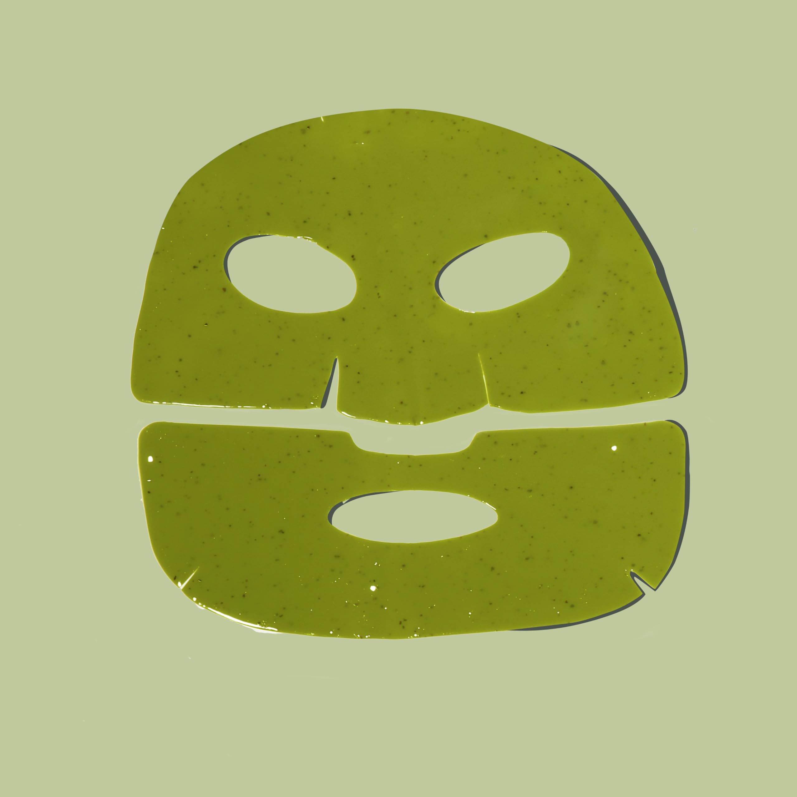 Avatara Boba Mask application on the face demonstrates hydrogel adherence.