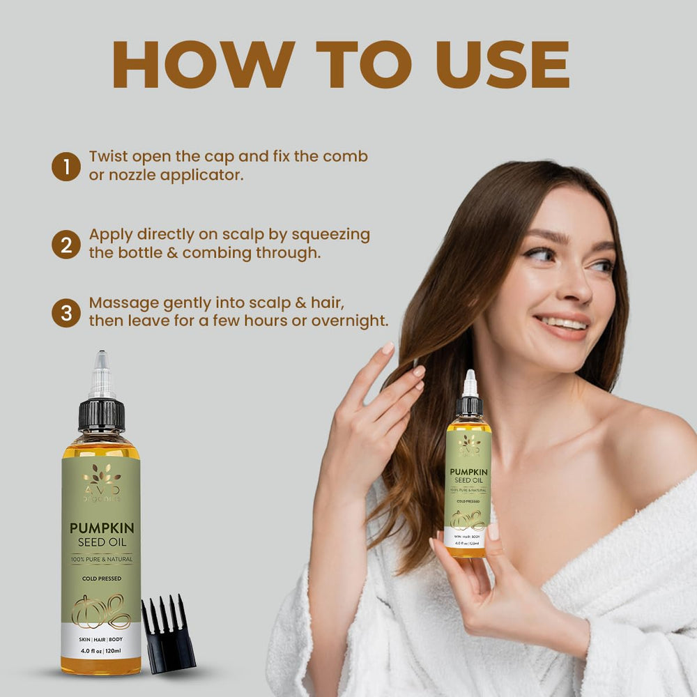 AVD ORGANICS oil pour showing lightweight texture and fast absorption benefit