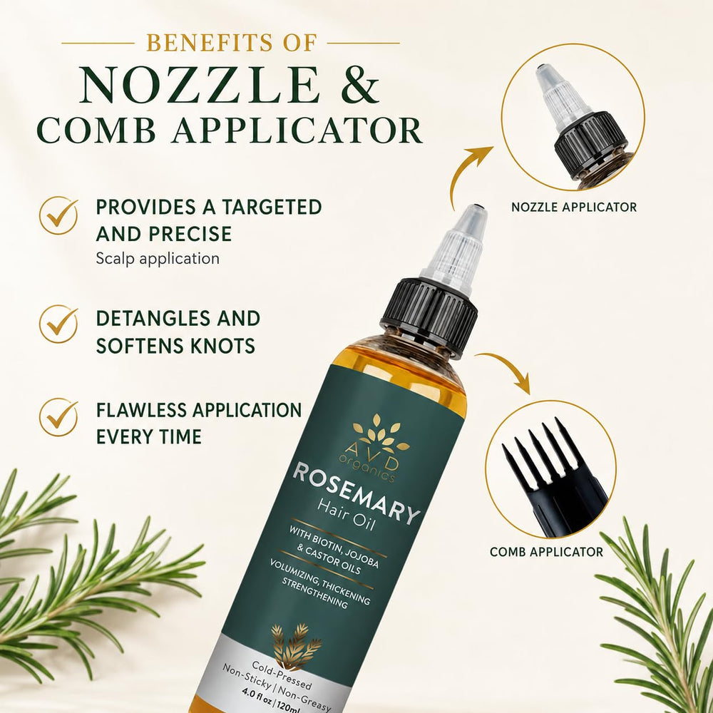 AVD ORGANICS 120ml bottle beside a ruler to communicate true size and travel‑friendly