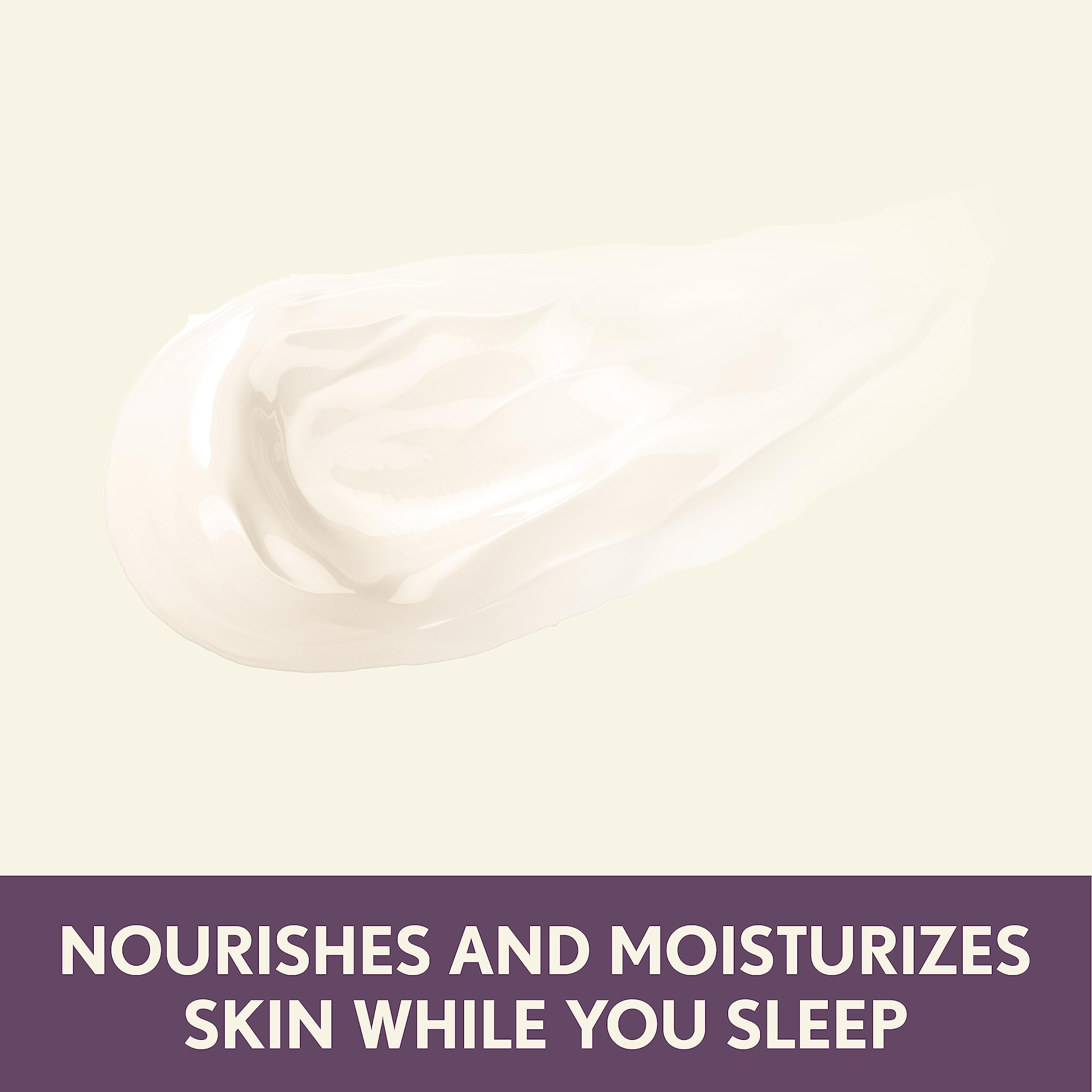Aveeno Absolutely Ageless Restorative Night Cream applied to neck for elasticity