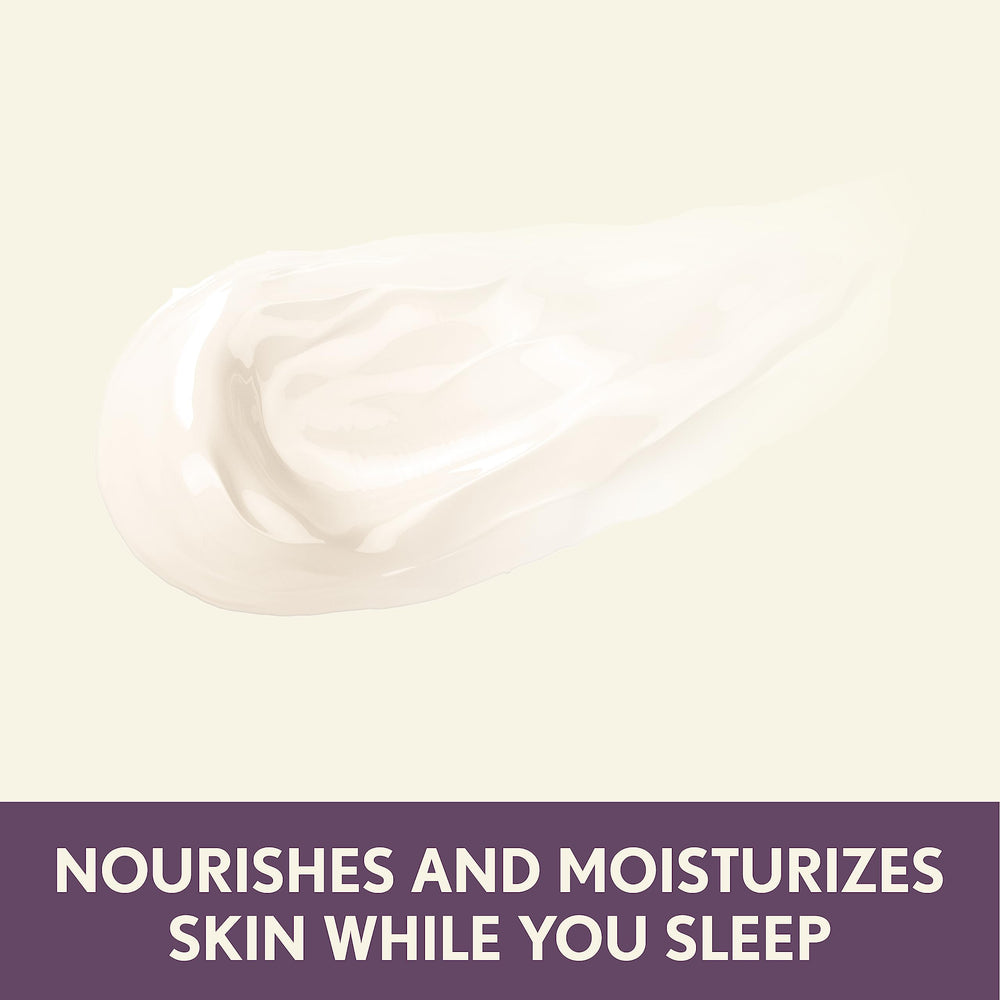 Aveeno Absolutely Ageless Restorative Night Cream applied to neck for elasticity