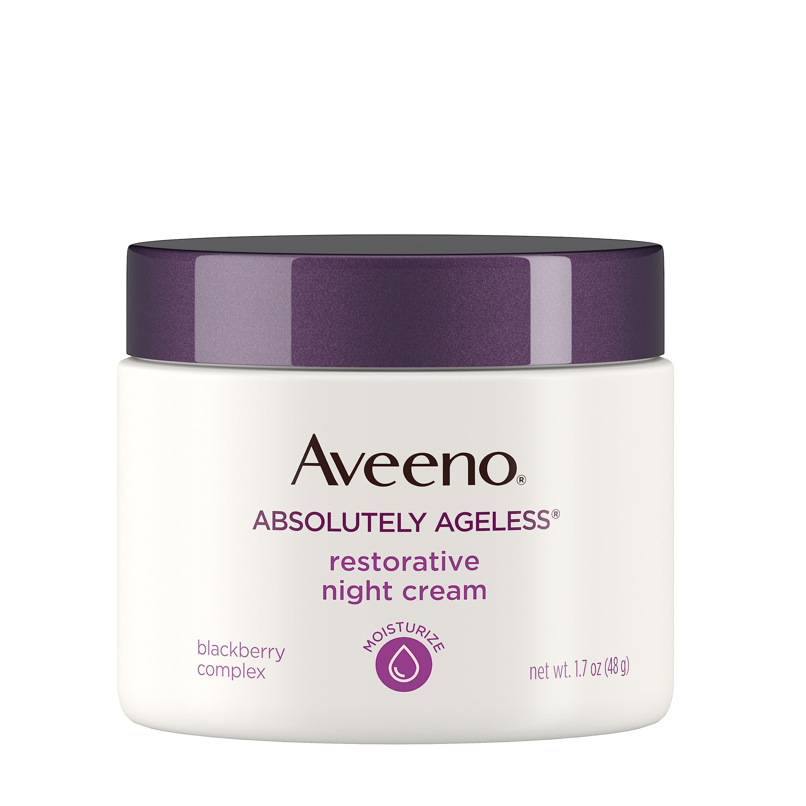Aveeno Absolutely Ageless Restorative Night Cream blackberry complex close-up