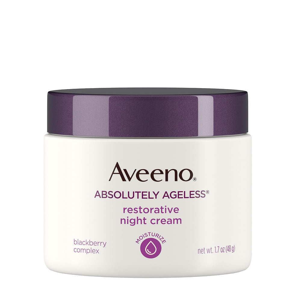 Aveeno Absolutely Ageless Restorative Night Cream blackberry complex close-up