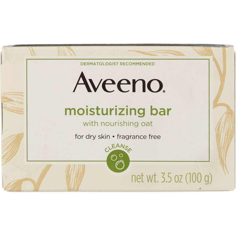 Aveeno Active Naturals Moisturizing Bar pack6 box front gentle cleanse for all skin types