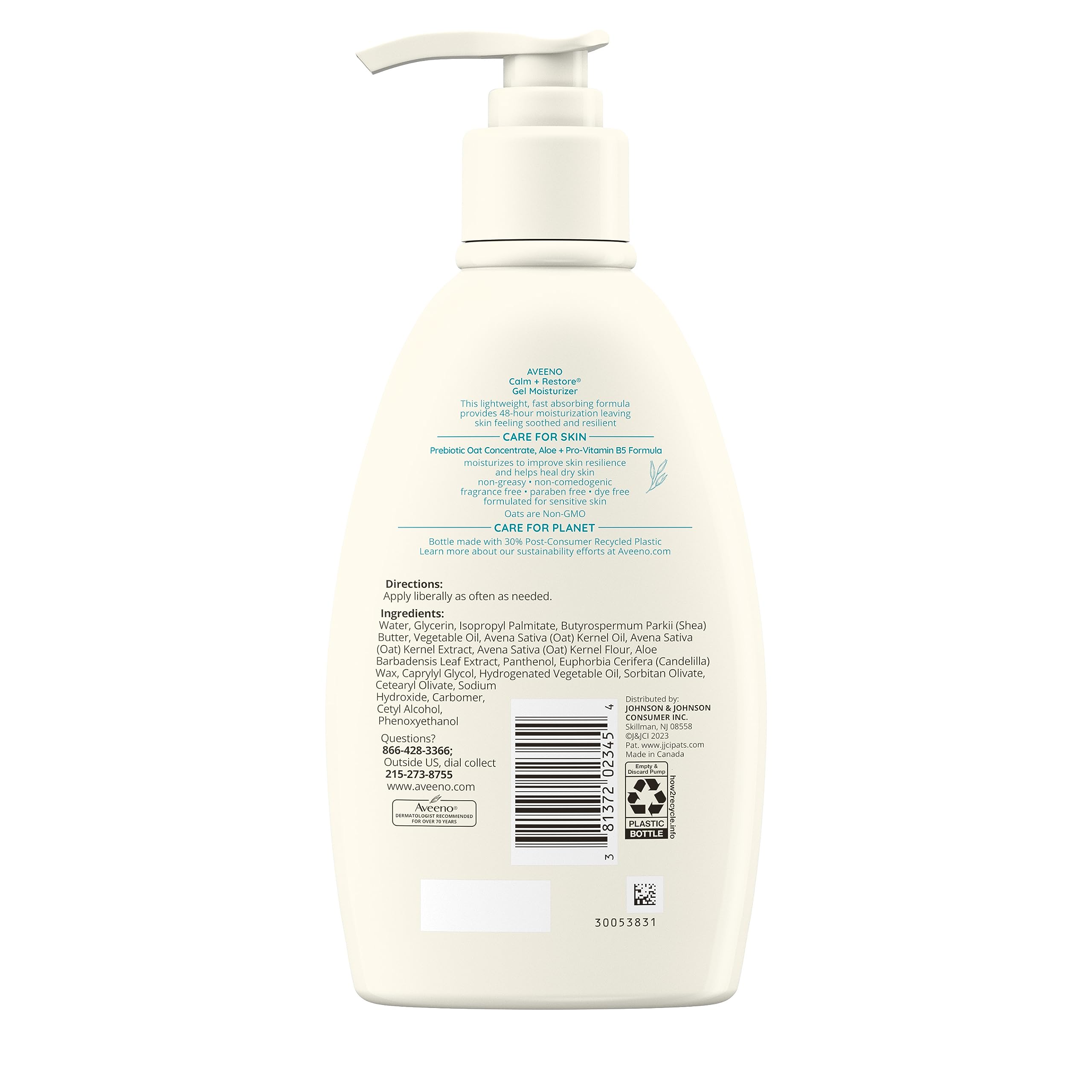 Aveeno Calm + Restore gel in everyday routine suggests easy use