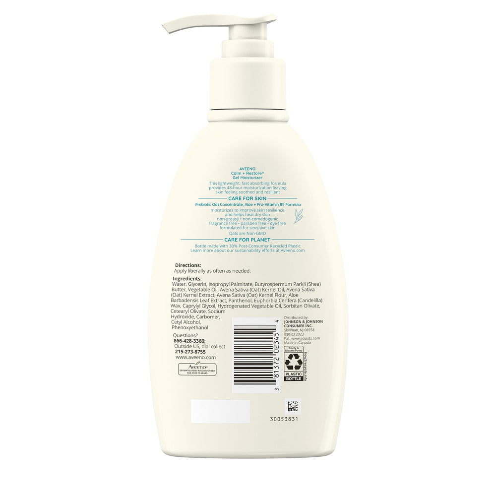 Aveeno Calm + Restore gel in everyday routine suggests easy use