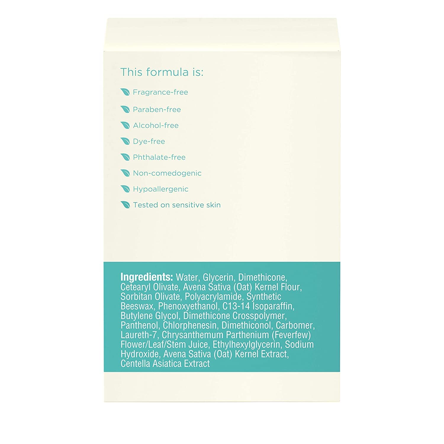 Aveeno Calm + Restore hypoallergenic formula label signals sensitive-skin friendly care.