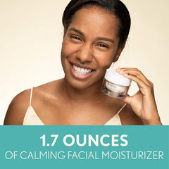 Aveeno Calm + Restore fragrance-free label emphasizing hypoallergenic, gentle skincare.