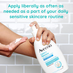 Aveeno Calm + Restore gel texture close-up emphasizes light non-greasy feel