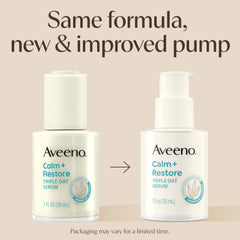 Aveeno Calm + Restore serum on a dime-size application for daily use
