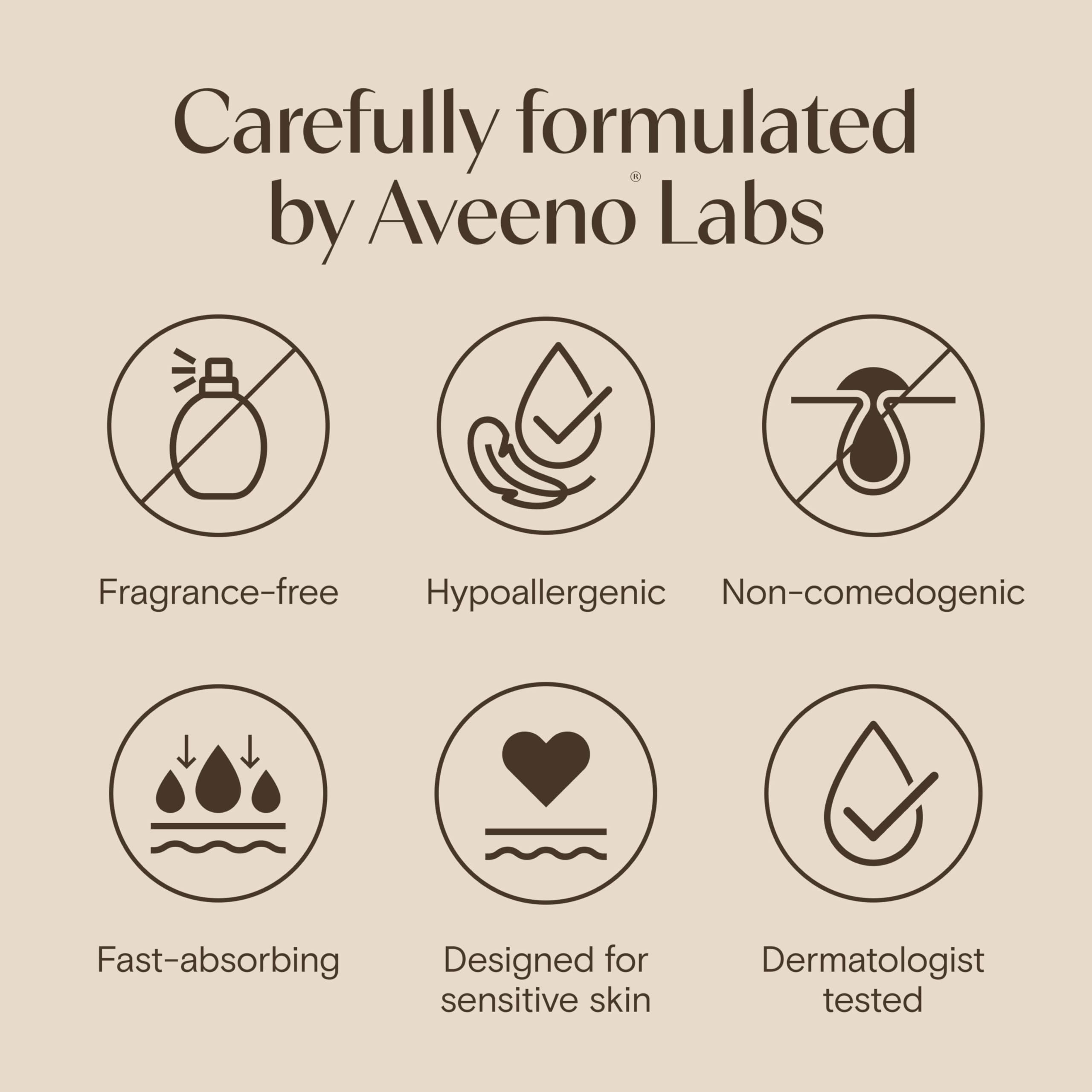 Apply Aveeno Calm + Restore on dry face before moisturizer for lightweight hydration