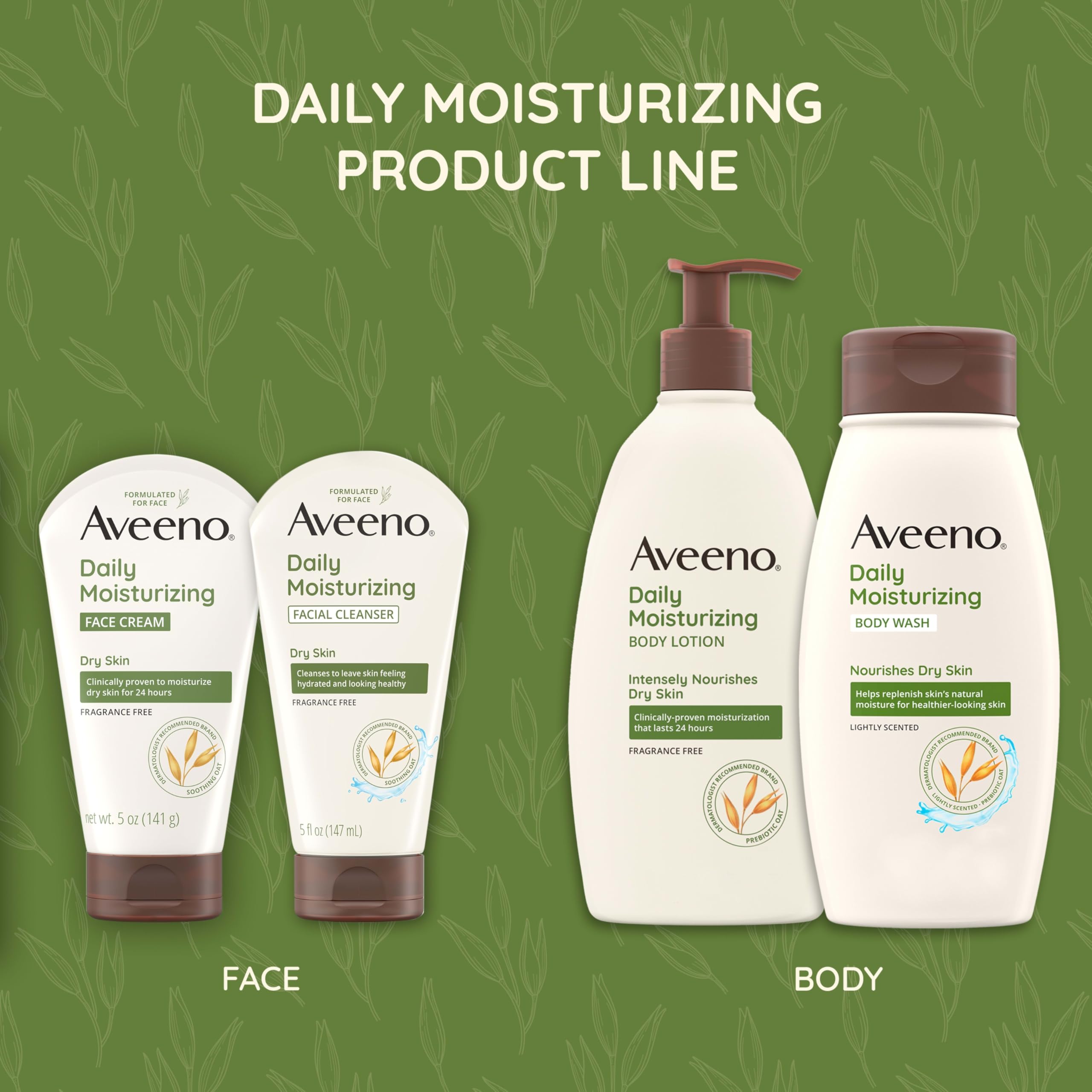 Aveeno cleansing bar ideal for dry skin in morning routine.