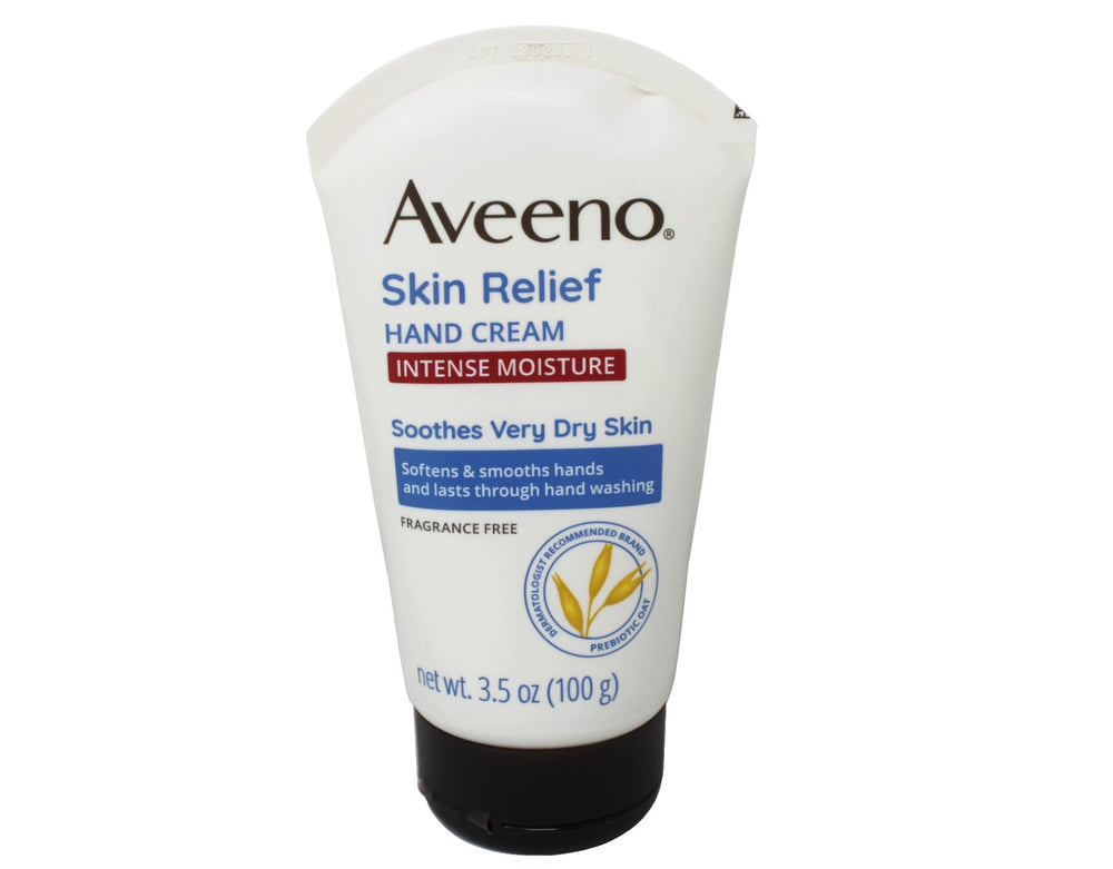 Aveeno Intense Relief Hand Cream provides 24-hour hydration through hand washing.