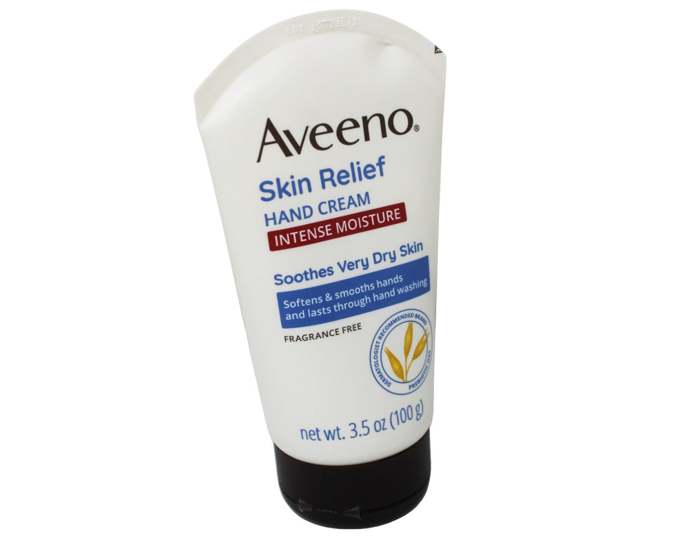 Aveeno Intense Relief Hand Cream fragrance-free and non-greasy for daily use.