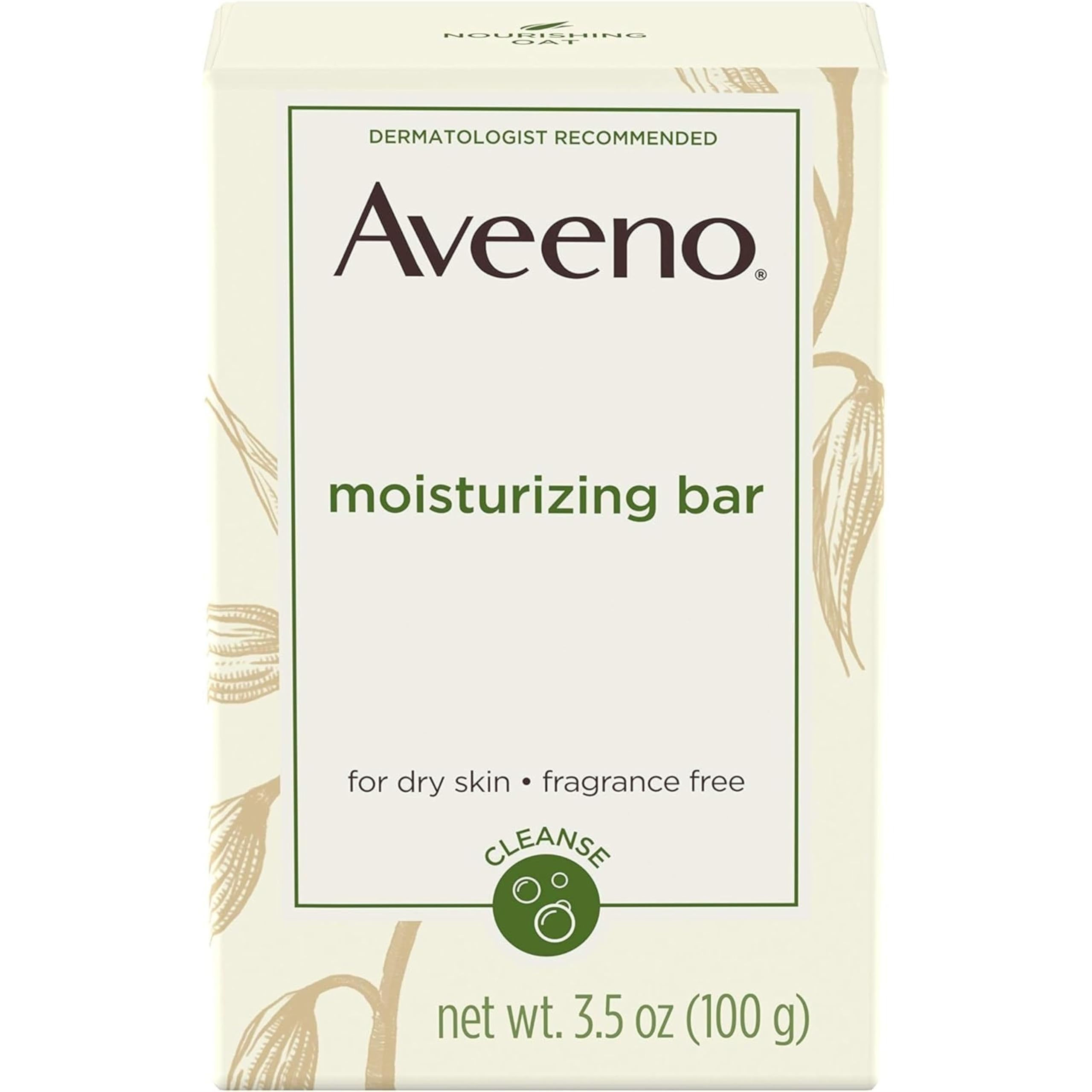 Aveeno Naturals Moisturizing Bar emphasizes colloidal oatmeal as a gentle skin protectant.